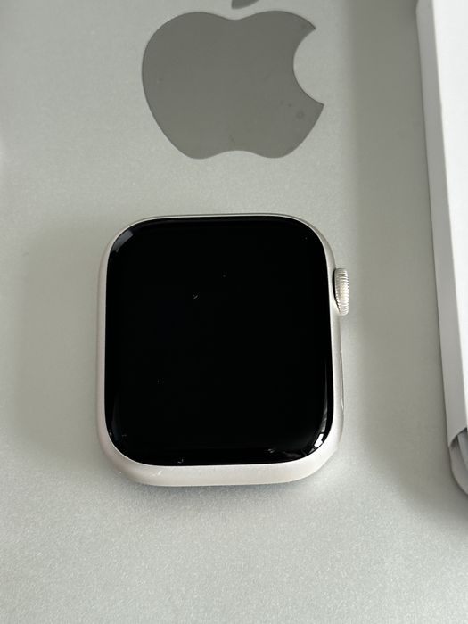 Apple Watch Seria 7 45mm GPS Cellular LTe Silver Ceramic / Impecabil