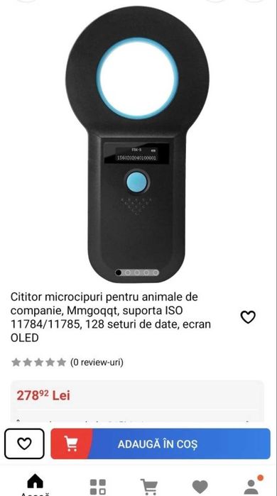 Cititor microcipuri pentru animale de companie