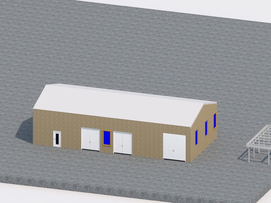 Vand hala metalica 10m x20m cu panou sandwich