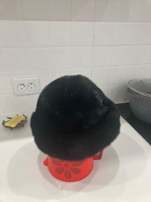 Норковая и чернобурка шапка