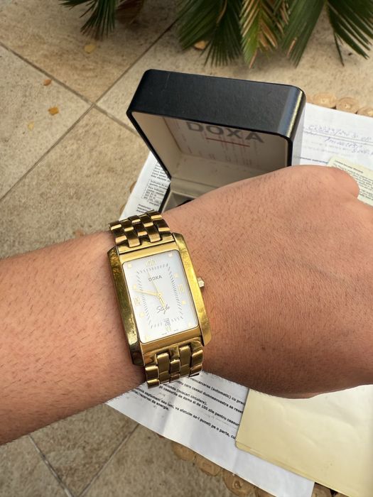 Ceas Doxa Style Quartz - Full Set, Cutie și Acte placat aur