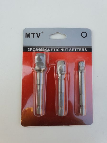 Set 3 adaptoare pentru masina de gaurit: 1/4" - 3/8" - 1/2
