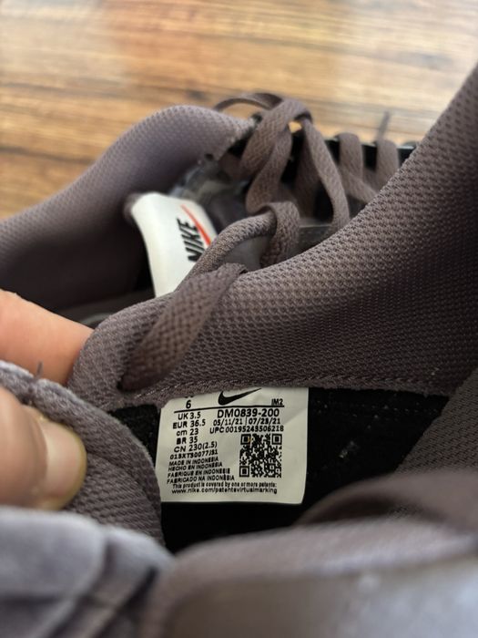 Nike, Спортни обувки Court Legacy с кожа и еко кожа, Бледовиолетов, 7