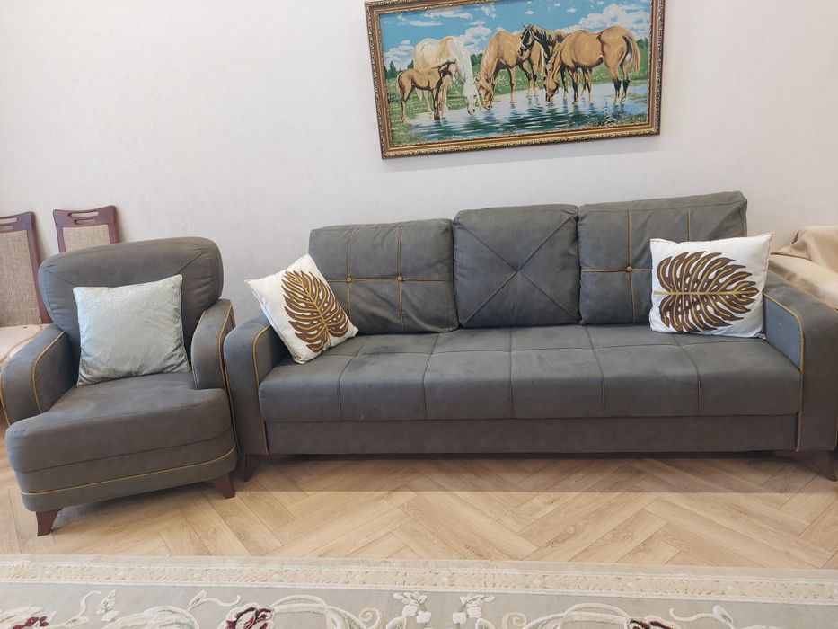 Продам диван + кресло в отличном состоянии!