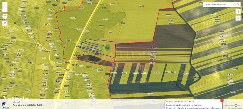 6,26 ha lângă DEx12 Pitești | 2,95 €/mp | acces DJ Pitești–Craiova