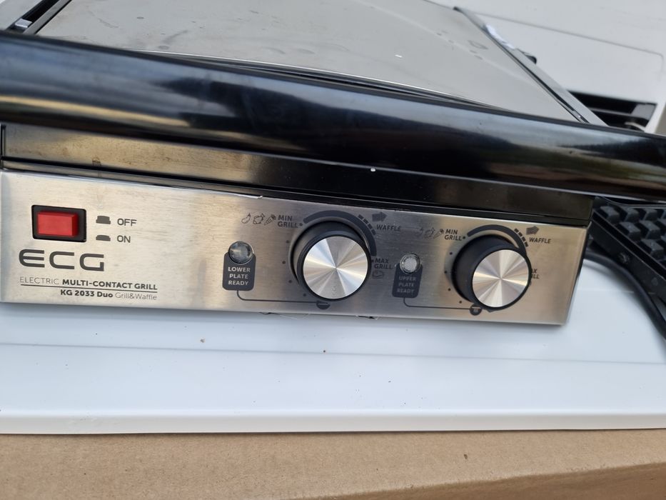 Grill si Vafe ECG KG 2033 DUO, 2000 W, 2 termostate independente