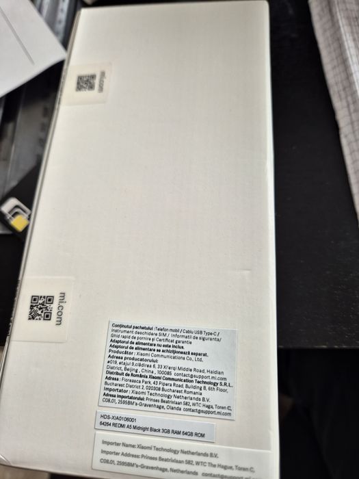 Rredmi A 5 negru  bonus cartela Orange