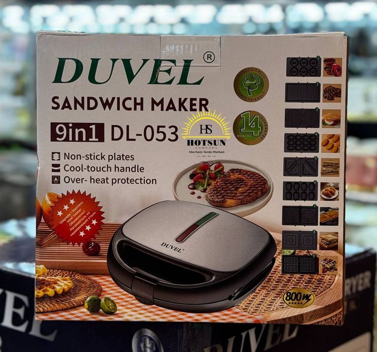 Вафельница 9in1 сендвич DUVEL 053 vafelnitsa Sonifer Вафли тостер грил