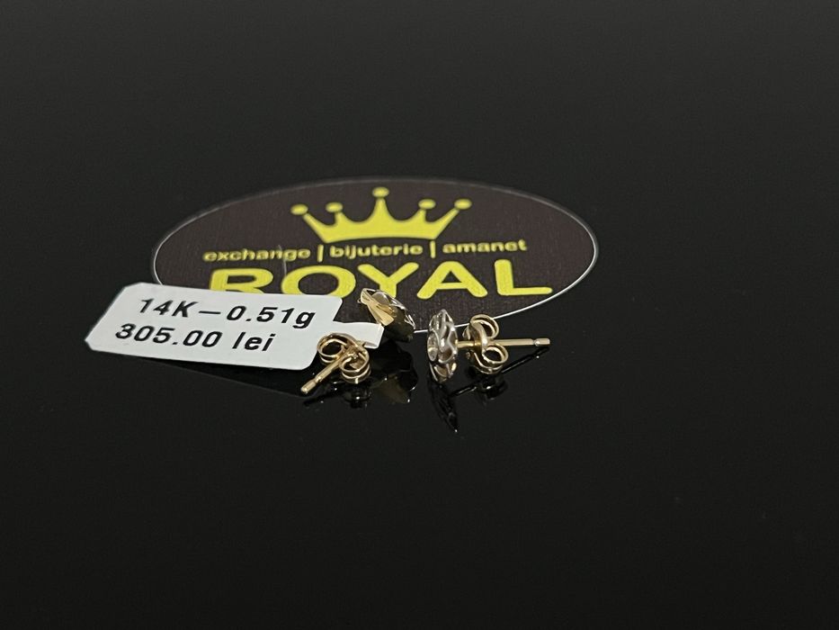 Bijuteria Royal CB : Cercei dama aur nou 14k 0,51gr