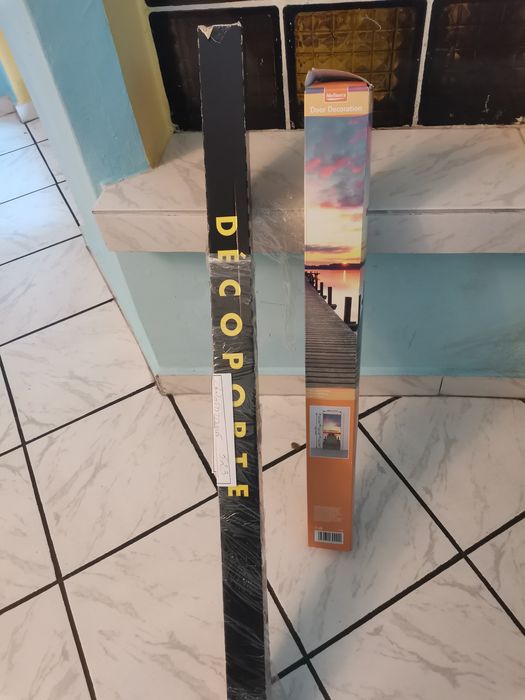 Нов Декоративен тапет стикер за врата, Път към плаж, Залез 97 x 204 cm