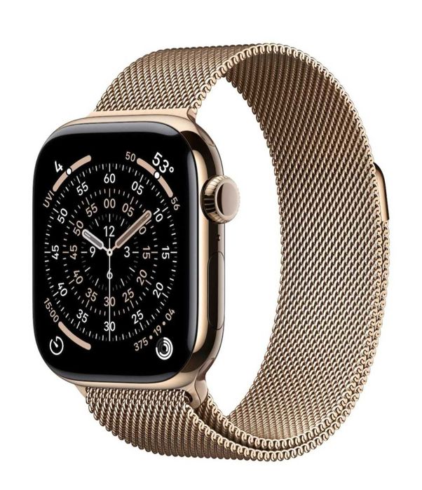 Curea Apple Watch 45/42 mm Graphite/Gold Milanese Loop, originala