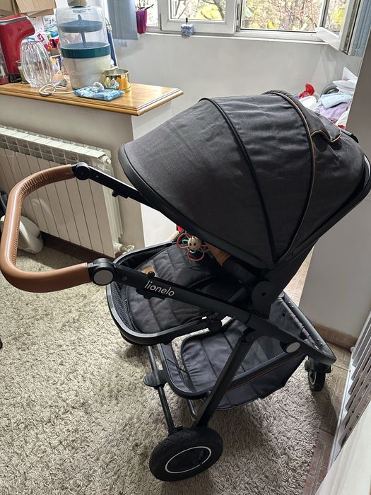 Cărucior 3 în 1 Lionelo Amber – landou + scoică ADAC, până la 22 kg