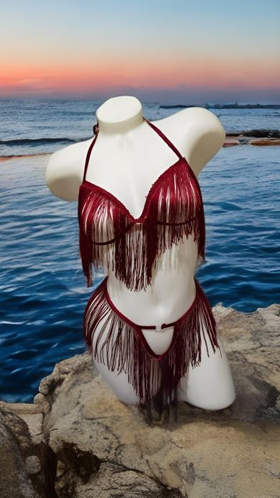 Пеньюар нежный бардовый нижнее белье