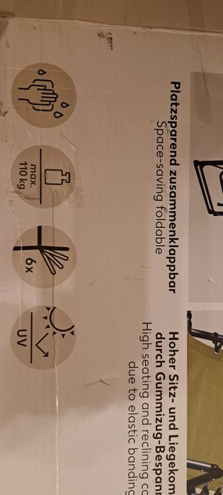 Нов регулируем сгъваем шезлонг до 110кг/стол с лежане