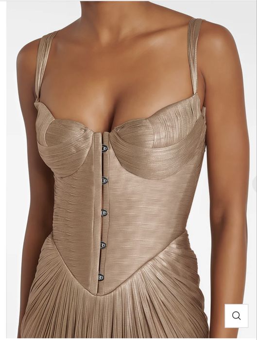 Miss rosier Златна официална рокля с корсет