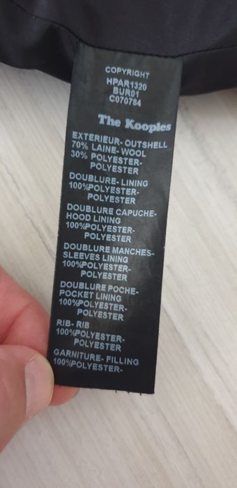 The KOOPLES Paris Wool Leather Parka / L ОРИГИНАЛ! Мъжко Зимно Яке!