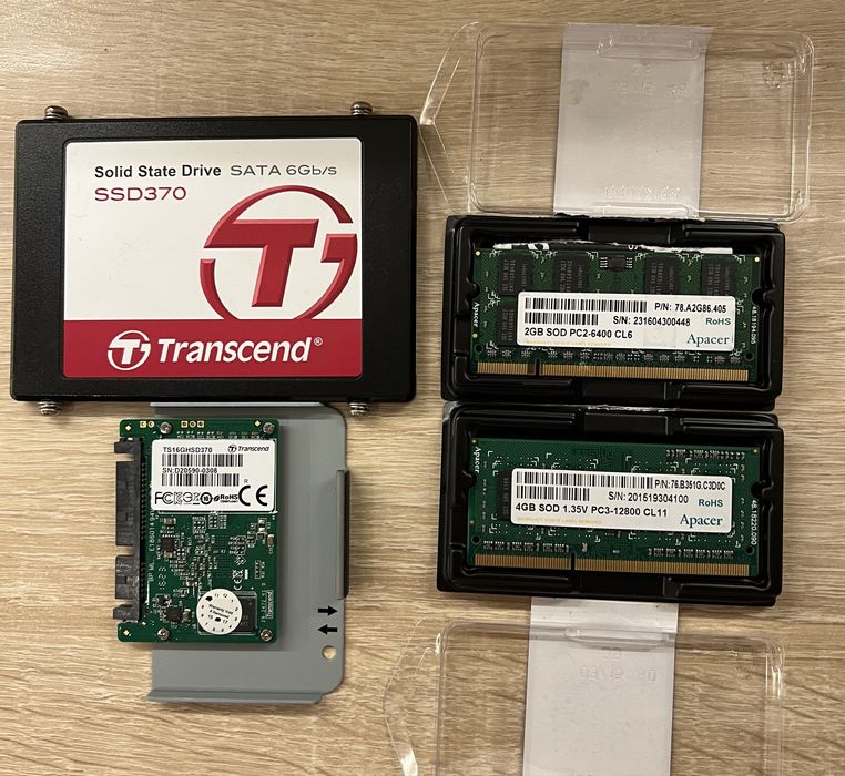 Transcend SSD 64 gb / memorii laptop / schimb cu DDR 4, 1x 8 gb