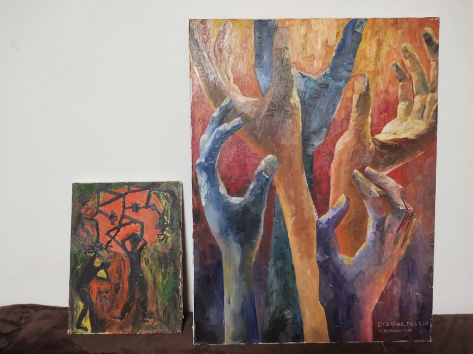 Pictura in ulei pe panza W. Hartmann " Speranta " 1