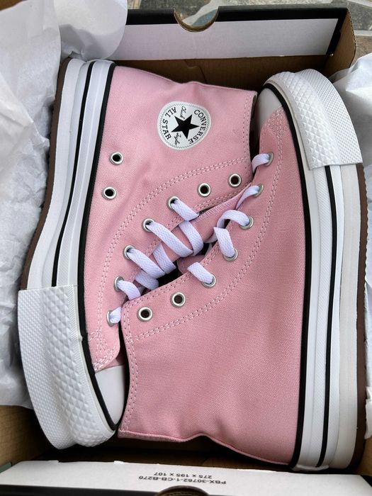 Teniși Converse Ctas Eva Lift-Hi, marimea 36 roz deschis, alb