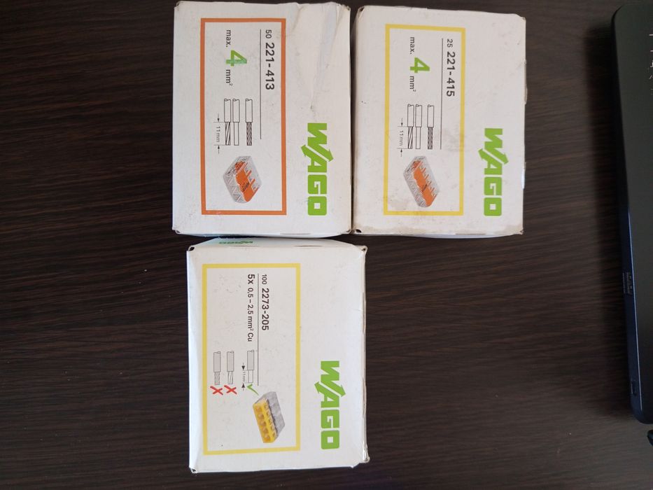 Wago cu 3 și 5 intrari