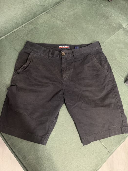 Черни къси дънкови панталони SUPERDRY