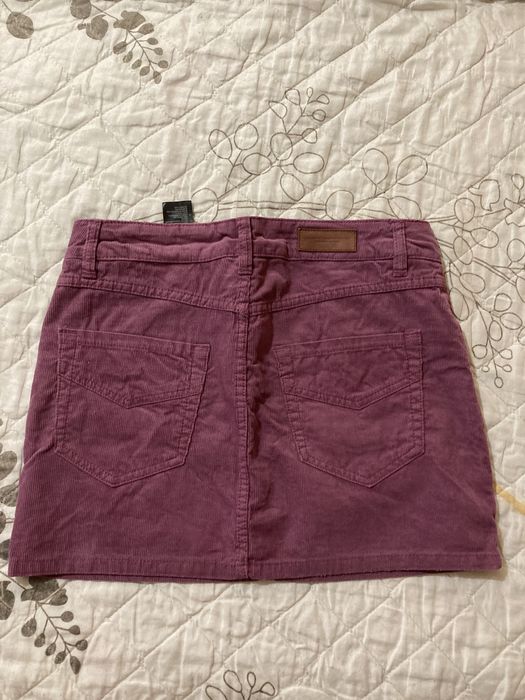 Mini дънкова лилава пола HM