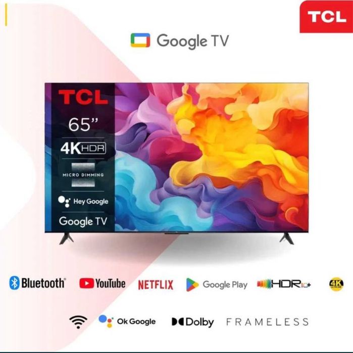 Телевизор Тсл 65” 4K UHD Smart Google Tv Доставка Бесплатно