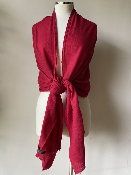 Червен шал от кашмир, коприна, пашмина/ различни видове