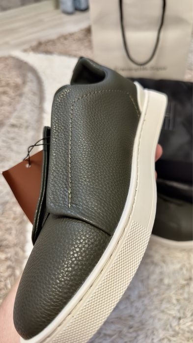 Zegna Triple Stitch Low-Top Sneakers