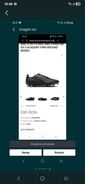 Crampoane ghete de fotbal nike  noi nr 37.5