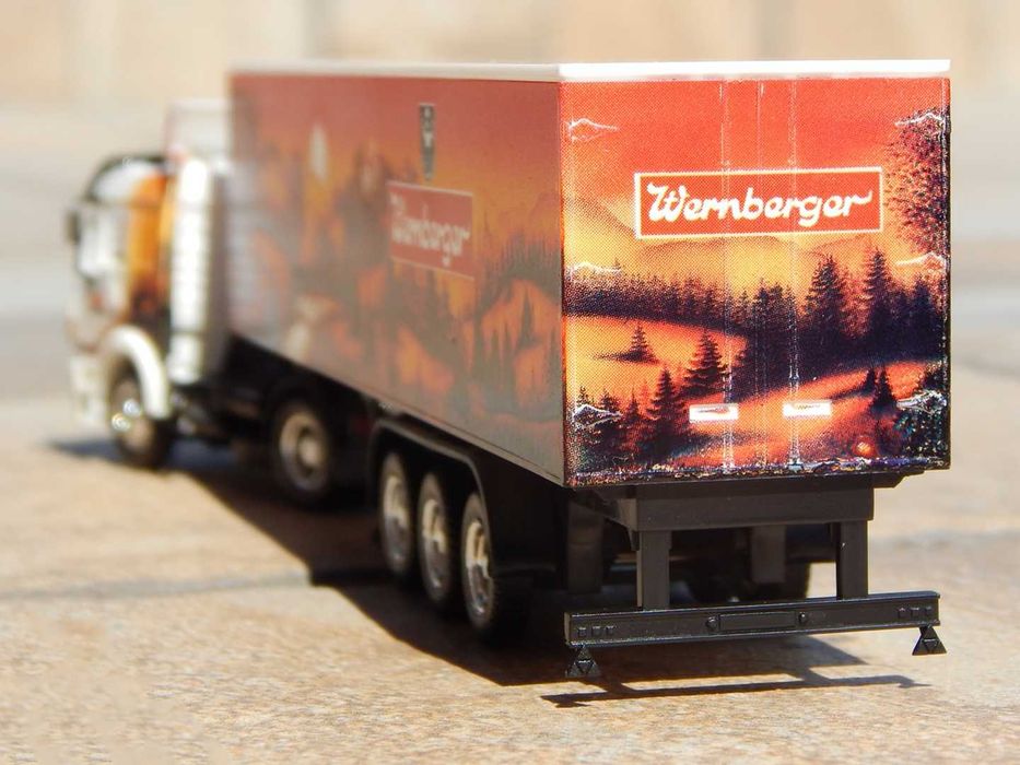 Macheta camion transport Mercedes-Benz SK 88 Wernberger cu vitrina