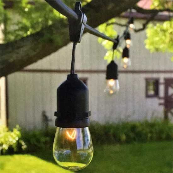 Кабел С Поредица От Фасунги Е27 10броя IP54