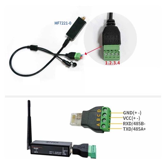 Convertor Modul Server Dispozitiv RS485 la WiFi pentru Protocol Modbus