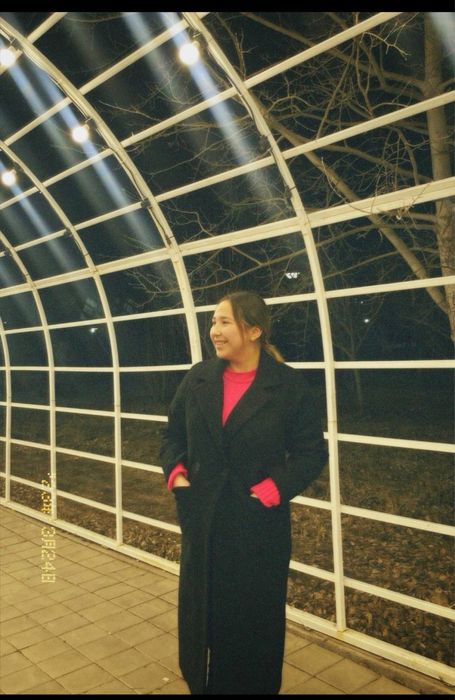 Пальто черный длинныйй