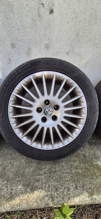 Roti/Jante aliaj 5x110 R17 Alfa Romeo cu anvelope de iarna Hankook
