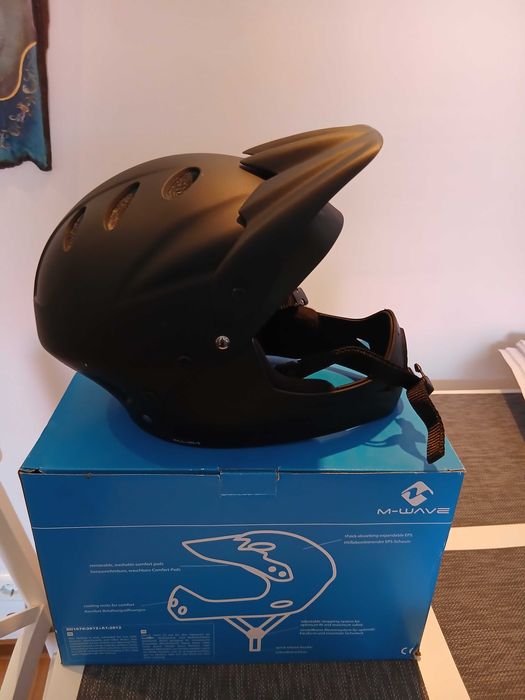 Casca de bicicleta M-WAVE, DOWNHILL ALL IN 1, Negru, M (54-58cm)