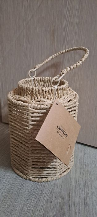 Плетен свещник с дръжка