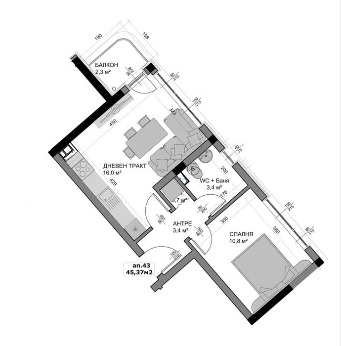Продава се Двустаен апартамент в Варна, Владислав Варненчик - 52 кв.м за 1597 €/кв.м - Снимка #3