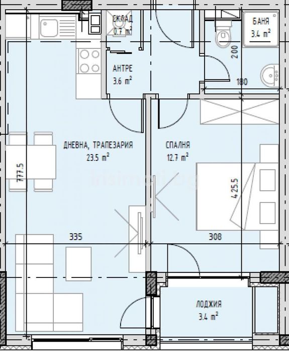Продава се Двустаен апартамент в София, Малинова долина - 73 кв.м за 2100 €/кв.м - Снимка #7