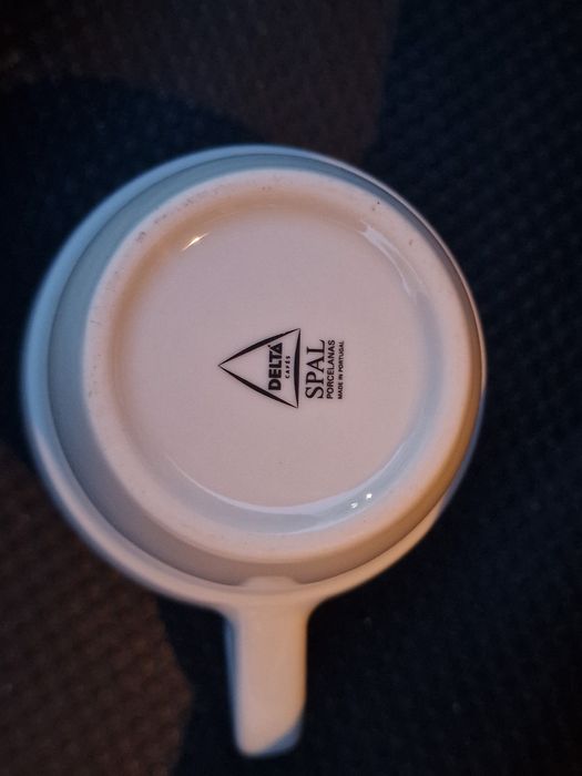 Set 6 cesti + 6 farfurii Delta Portelan Portugalia Capucino Cafea Ceai