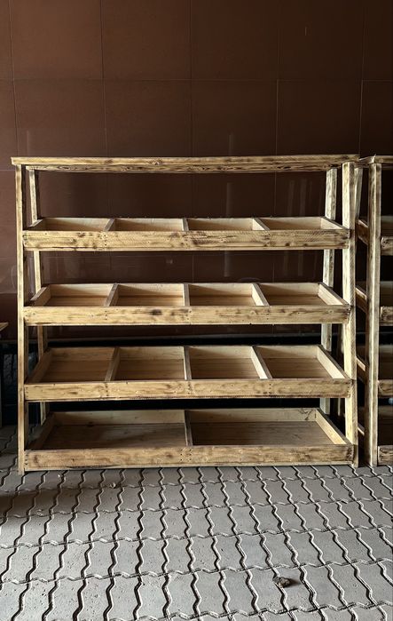Стеллажи для овощного магазина, торговые стеллажи — 3 шт