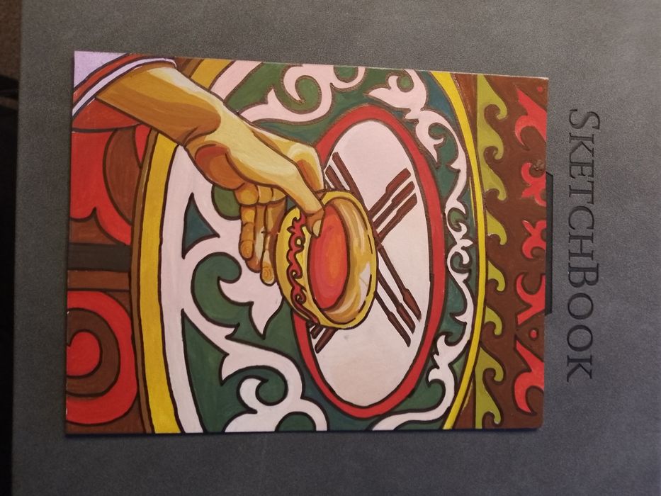 Рисунок на плотной бумаге