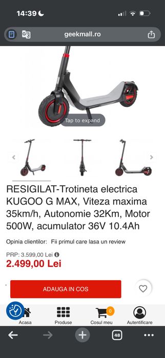 Trotineta electrica Kugoo