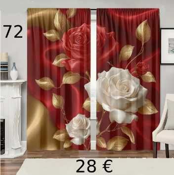 Красиви завеси с рози