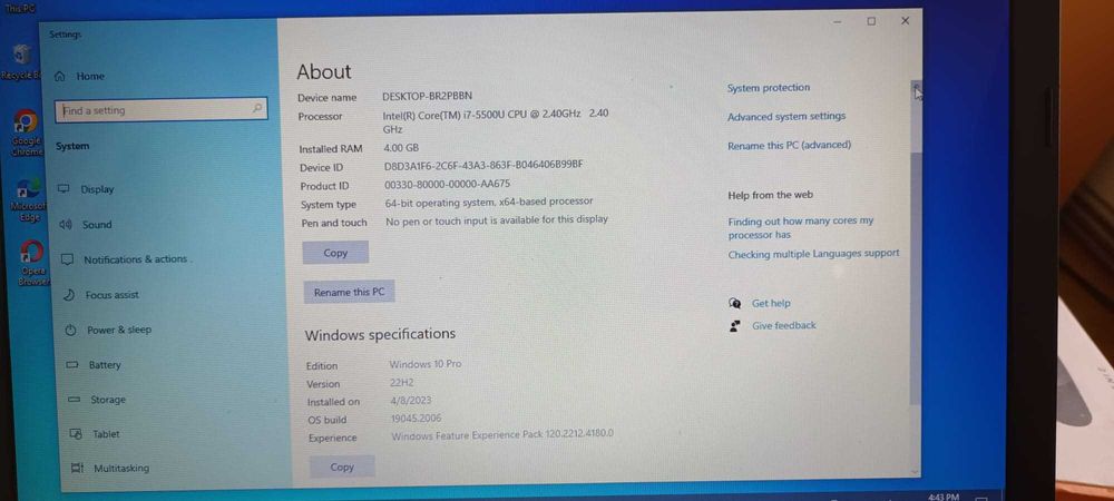 Acer Aspire E5-571 - i7-5500U 2.40GHz - 4GB RAM - 500GB HDD
