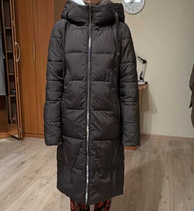 Пуховик зимний длинный