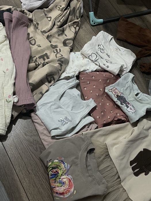 Пакет детских вещей и обувь на девочку