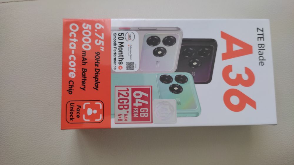 Смартфон zte blade A36 черный