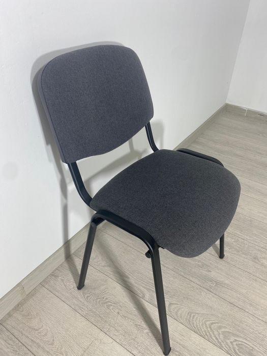 4 Buc. Scaun Vizitator, Conferință; Structură Metalică, Stivuibil