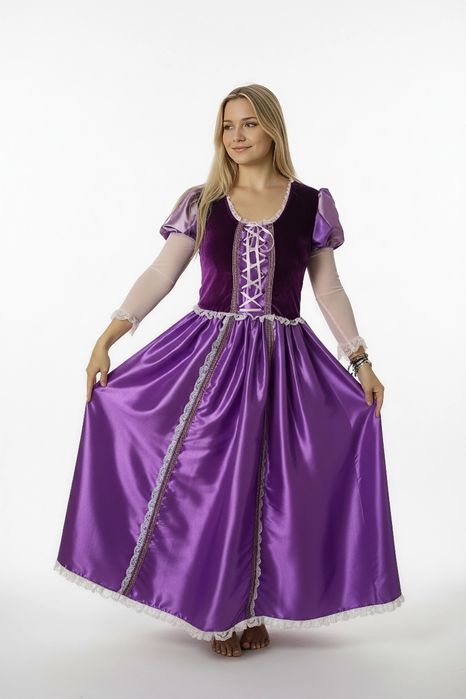 Rapunzel rochie premium de luxe  S-M-L  costum cosplay made în România